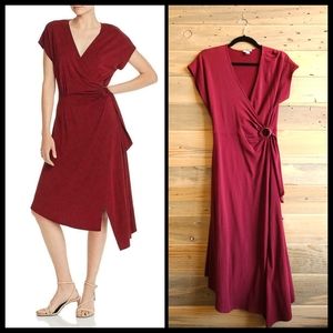 Joie XS Wrap Dress - Burgundy